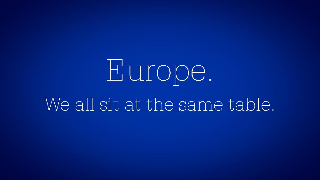 We all sit at the same table